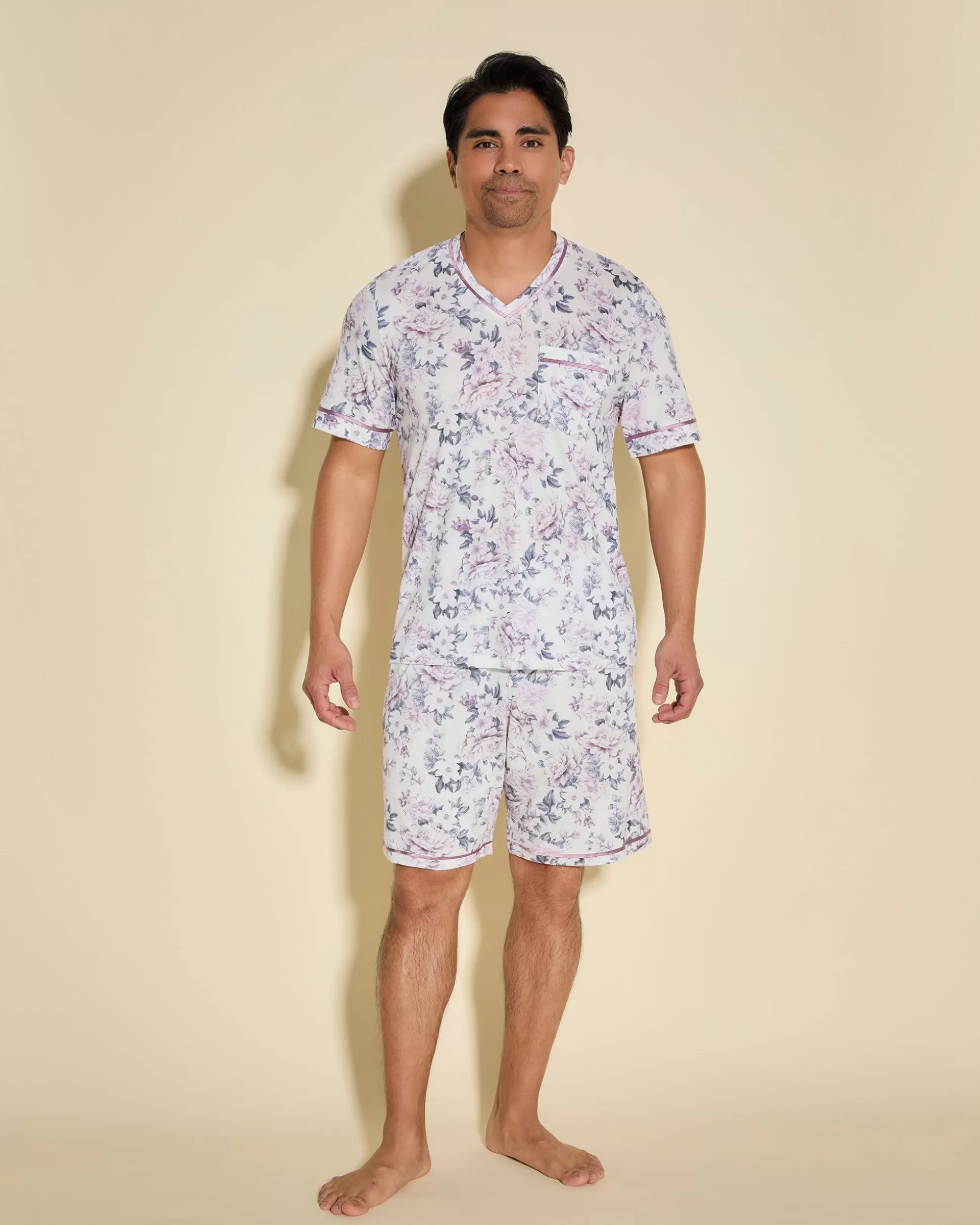 Cosabella Men'S Pj Sets | Conjunto De Pijama Para Hombre Con Camisa De Manga Corta Y Pantalones Cortos