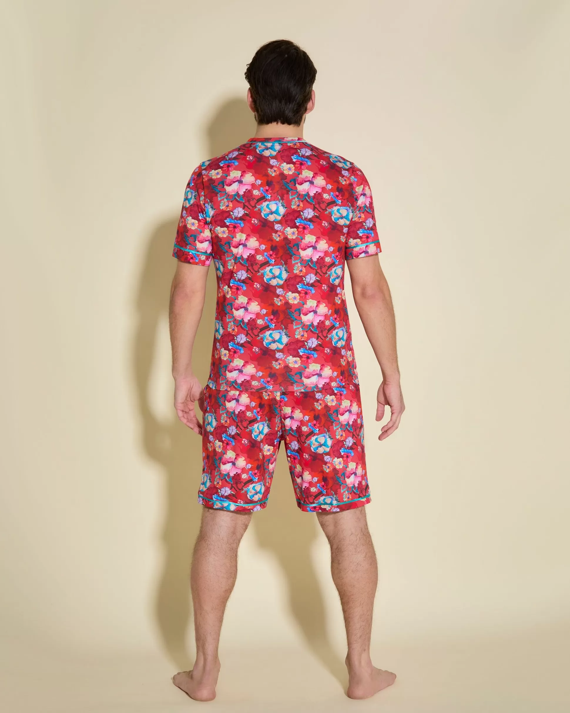 Cosabella Men'S Pj Sets | Conjunto De Pijama Para Hombre Con Camisa De Manga Corta Y Pantalones Cortos