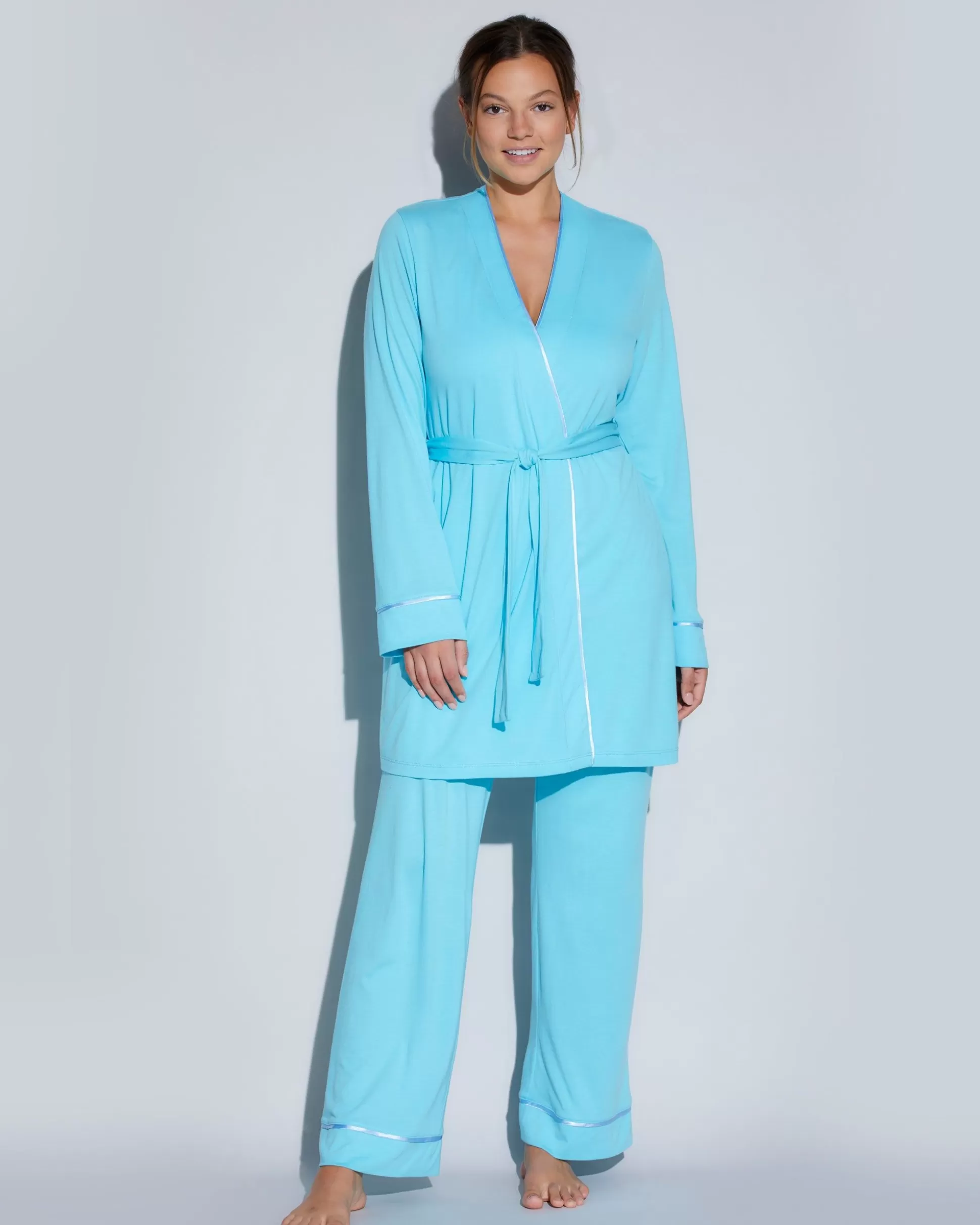 Cosabella Sleep & Loungewear | Curvy 3 Piece Pajama Set With Robe