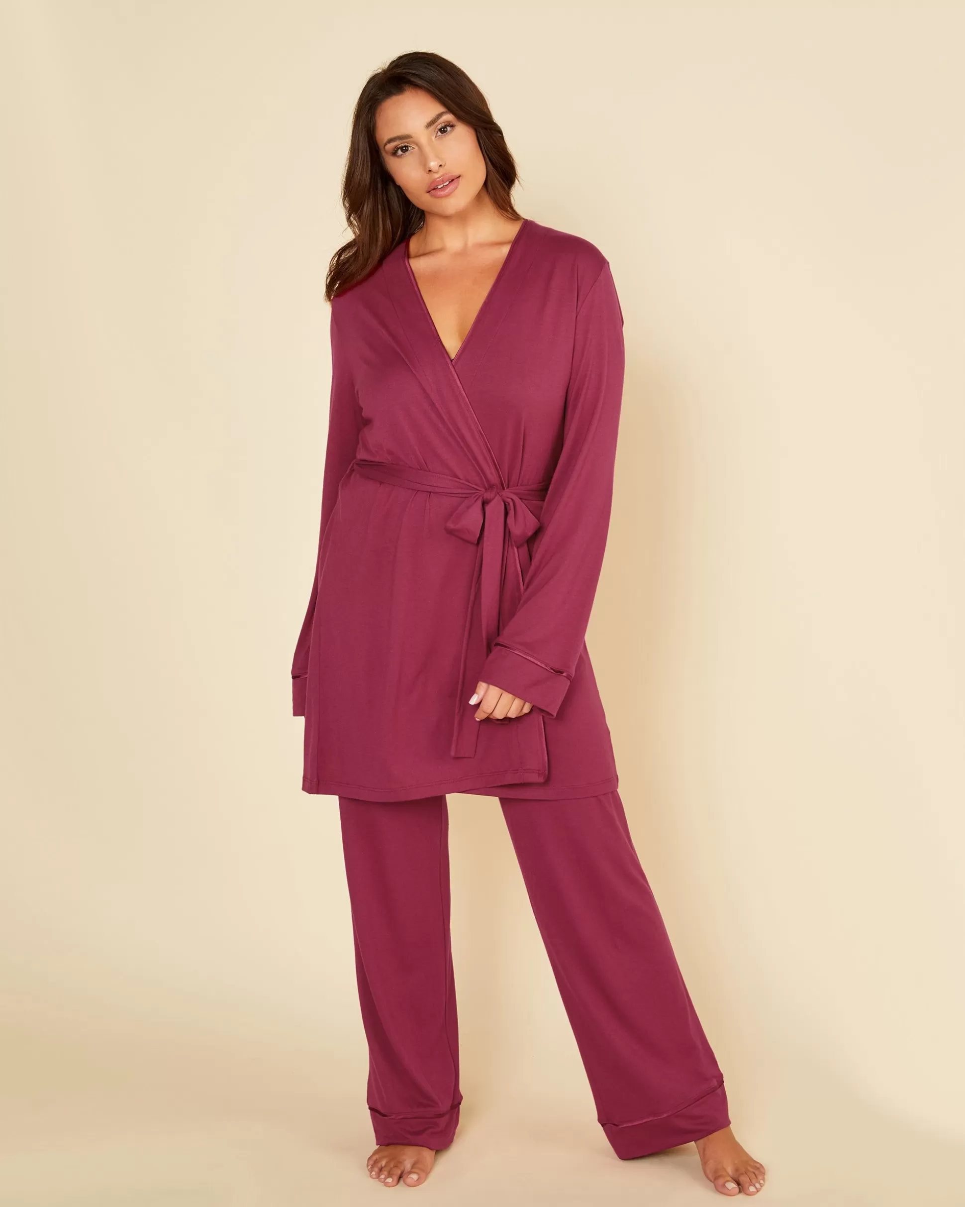 Cosabella Sleep & Loungewear | Curvy 3 Piece Pajama Set With Robe