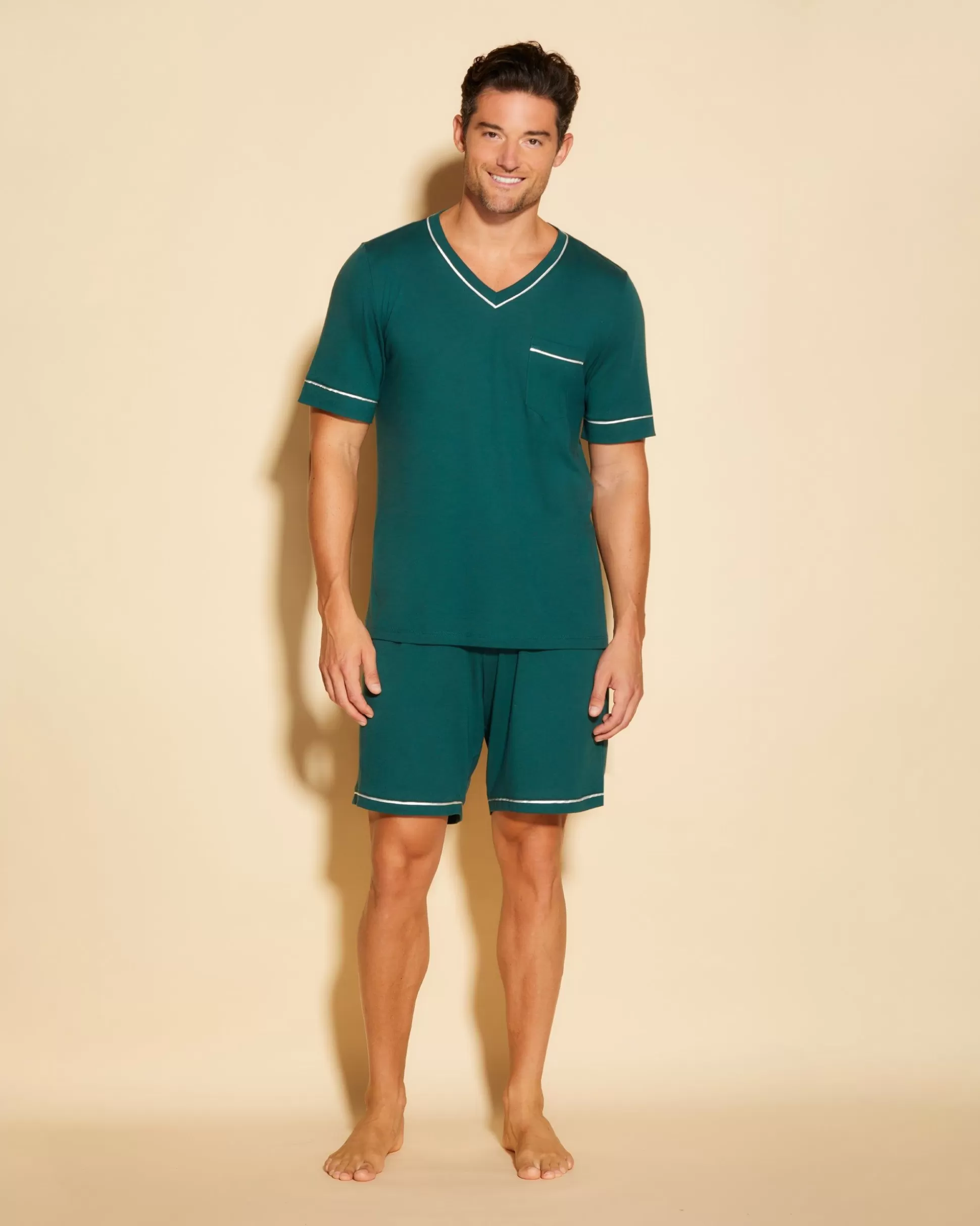 Cosabella Men'S Pj Sets | Kurzarmeliges Top & Shorts Pyjama-Set Fur Manner