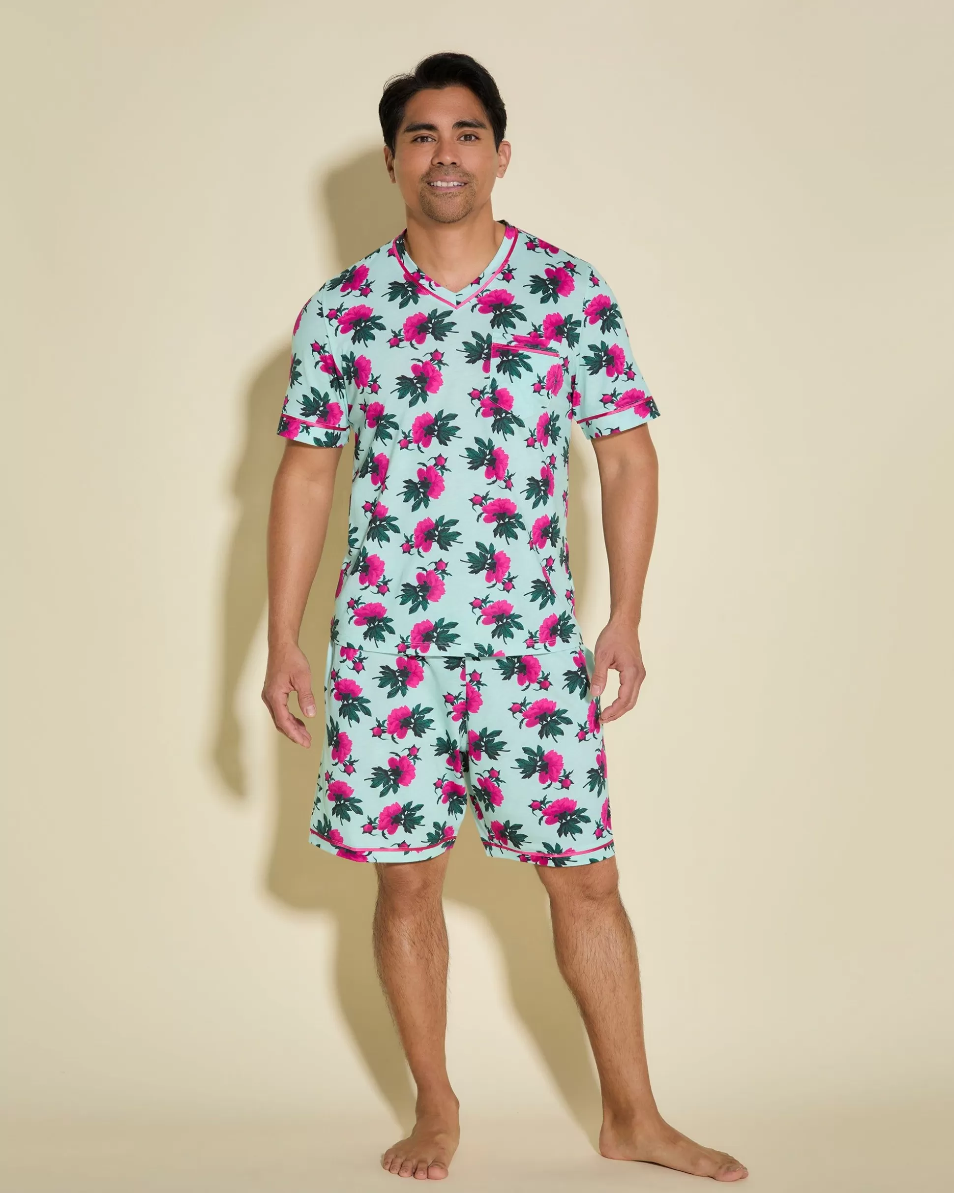 Cosabella Men'S Pj Sets | Kurzarmeliges Top & Shorts Pyjama-Set Fur Manner