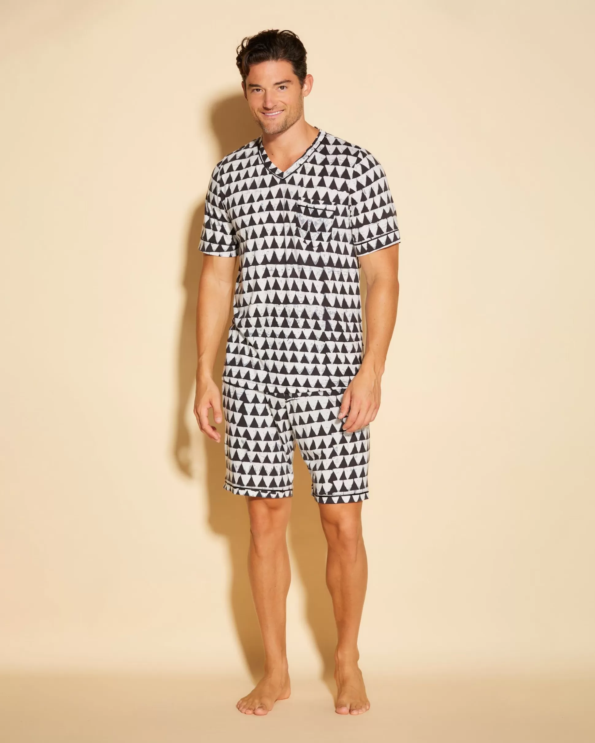 Cosabella Men'S Pj Sets | Kurzarmeliges Top & Shorts Pyjama-Set Fur Manner