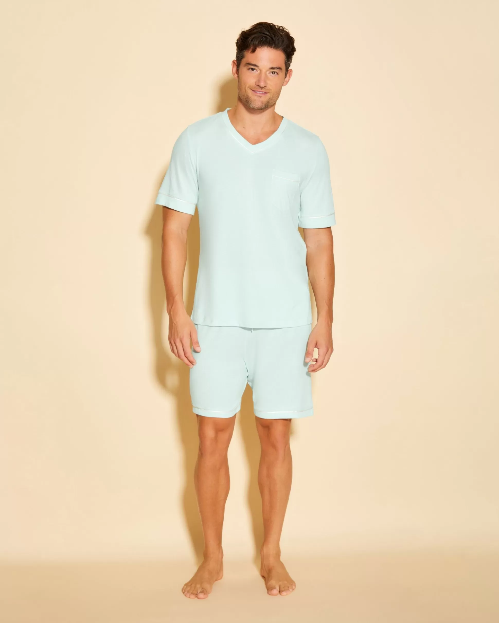 Cosabella Men'S Pj Sets | Kurzarmeliges Top & Shorts Pyjama-Set Fur Manner