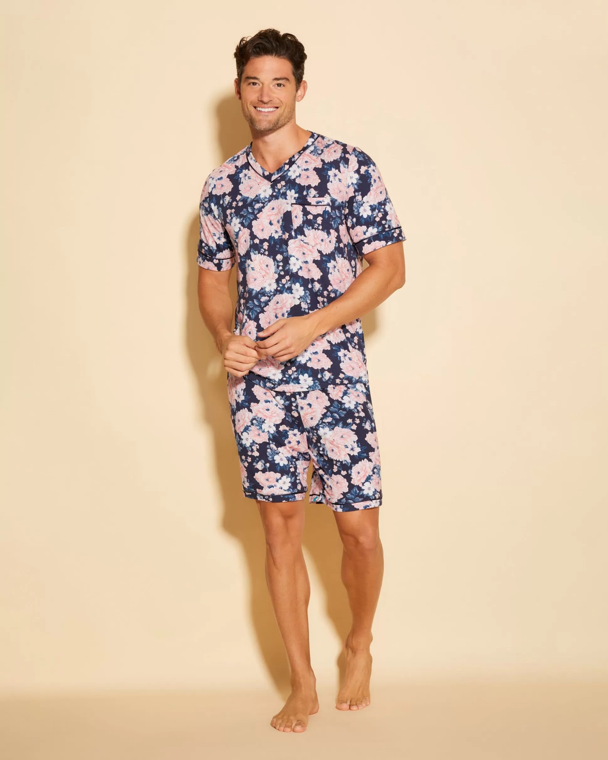 Cosabella Men'S Pj Sets | Kurzarmeliges Top & Shorts Pyjama-Set Fur Manner