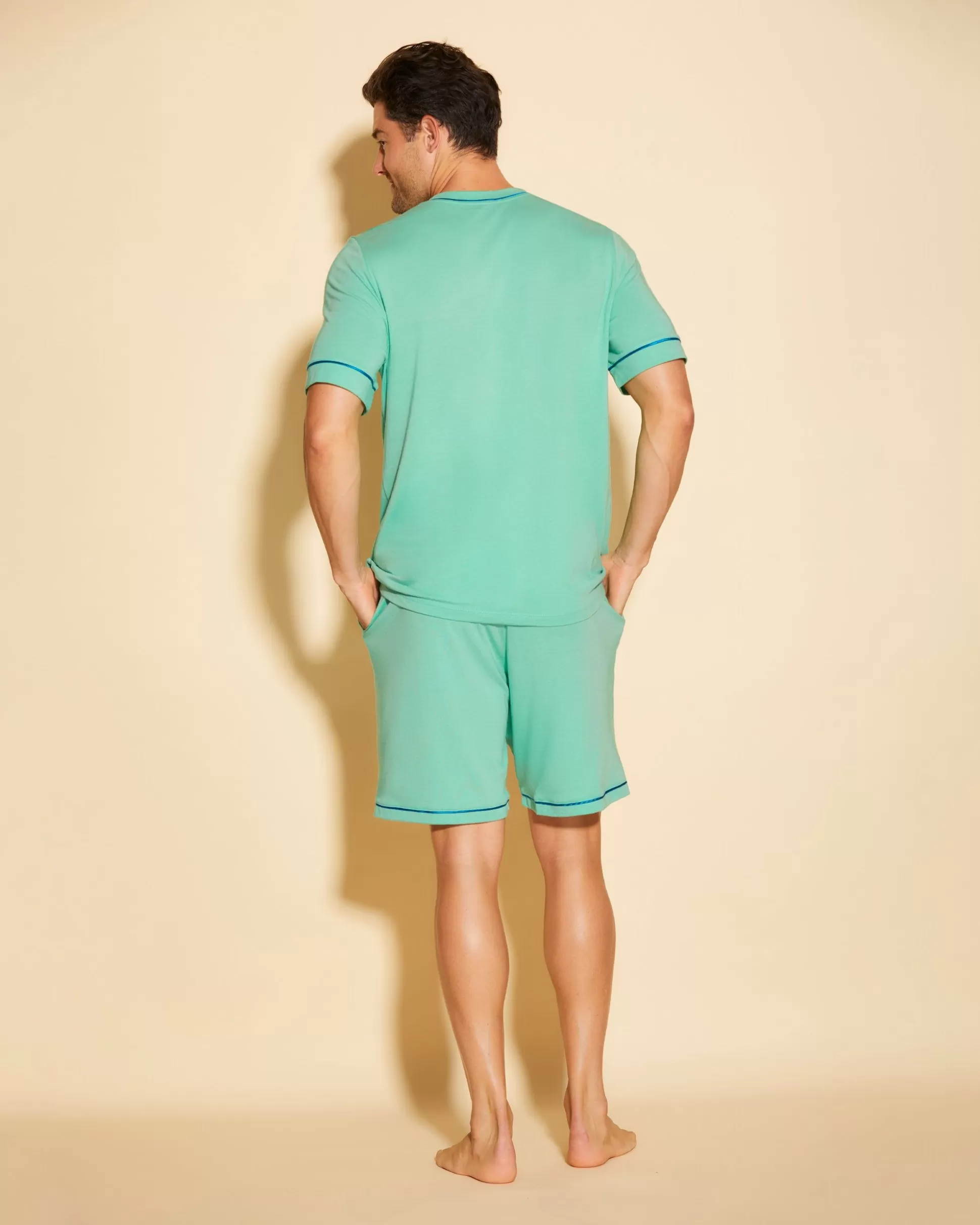 Cosabella Men'S Pj Sets | Kurzarmeliges Top & Shorts Pyjama-Set Fur Manner