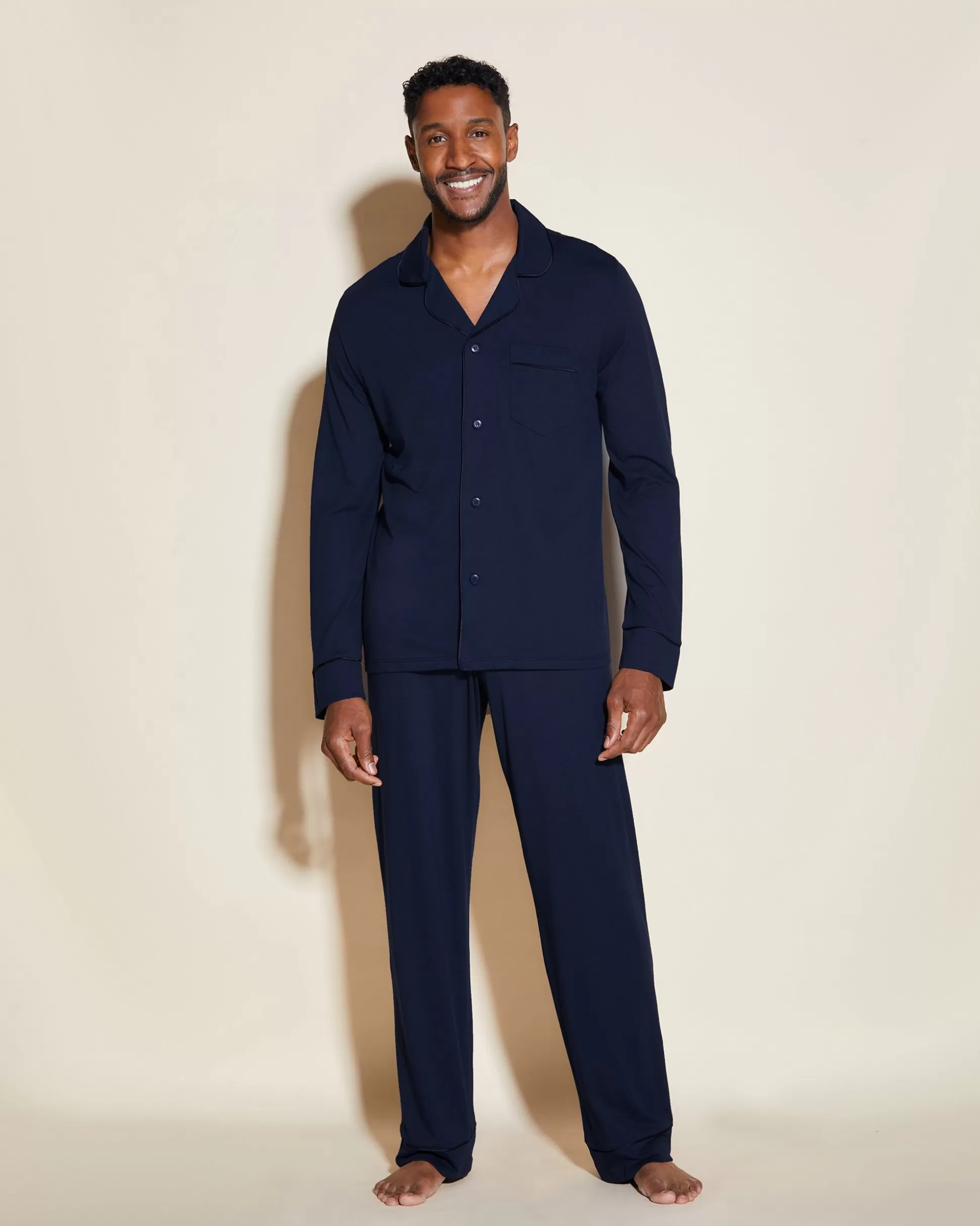 Cosabella Men'S Pj Sets | Men'S Classic Long Sleeve Top & Pant Pajama Set