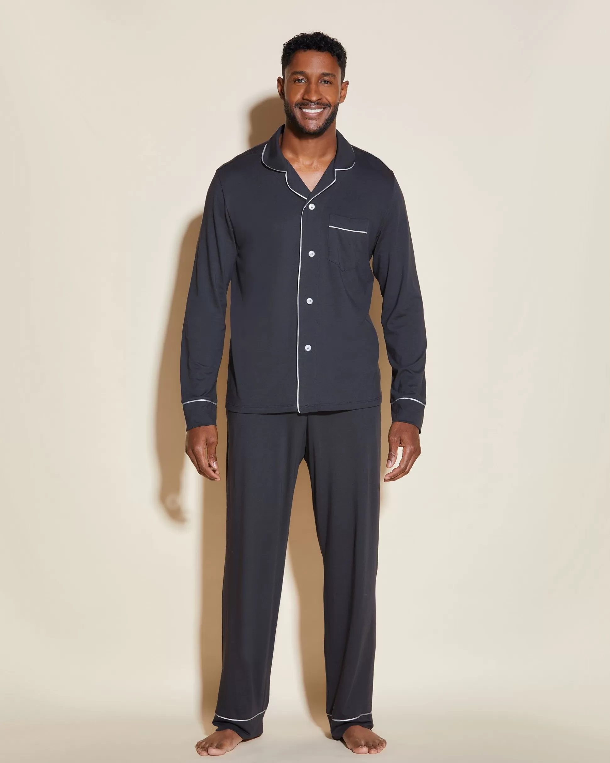 Cosabella Men'S Pj Sets | Men'S Classic Long Sleeve Top & Pant Pajama Set