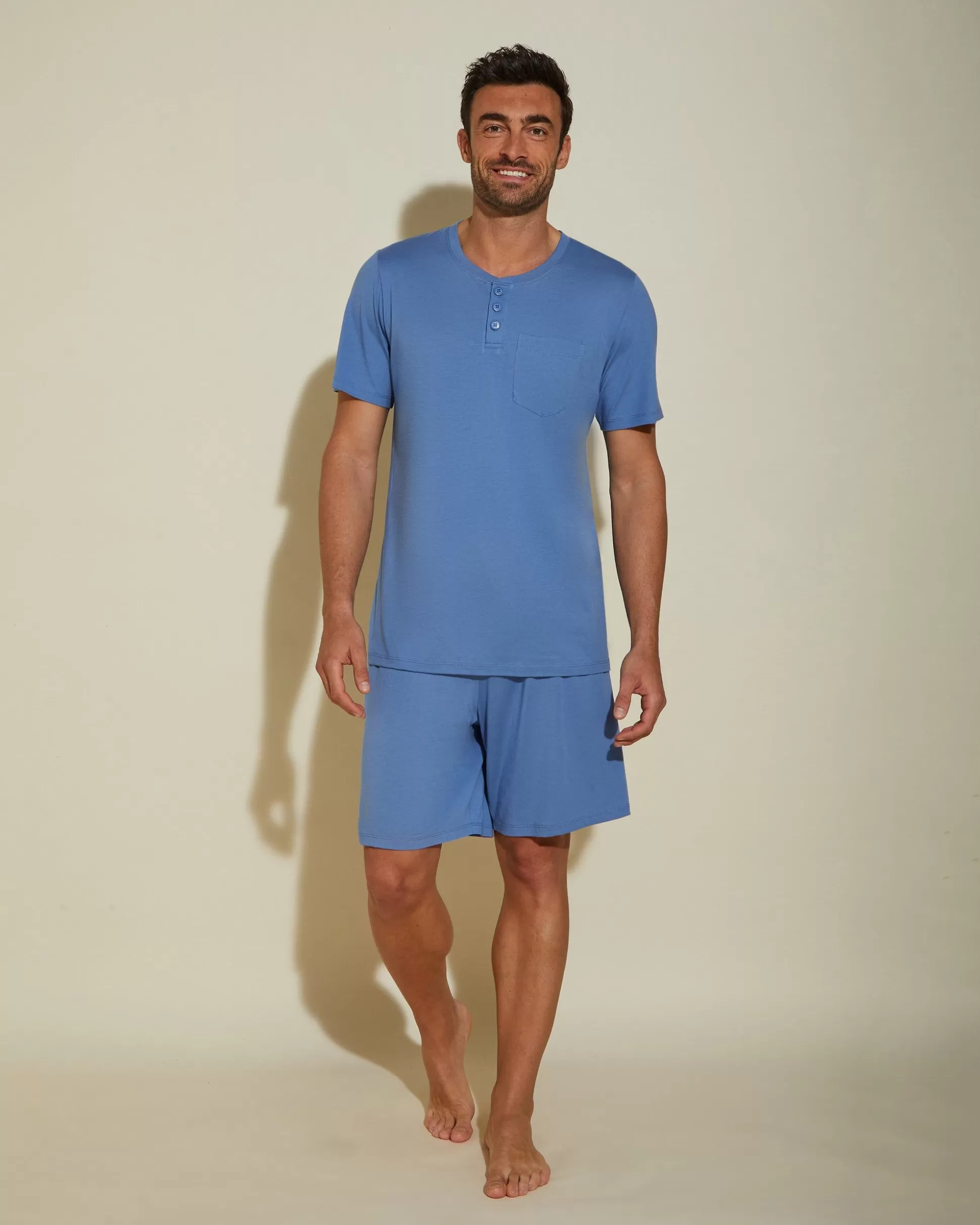 Cosabella Men'S Pj Sets | Men'S Crewneck Top & Shorts Pj Set