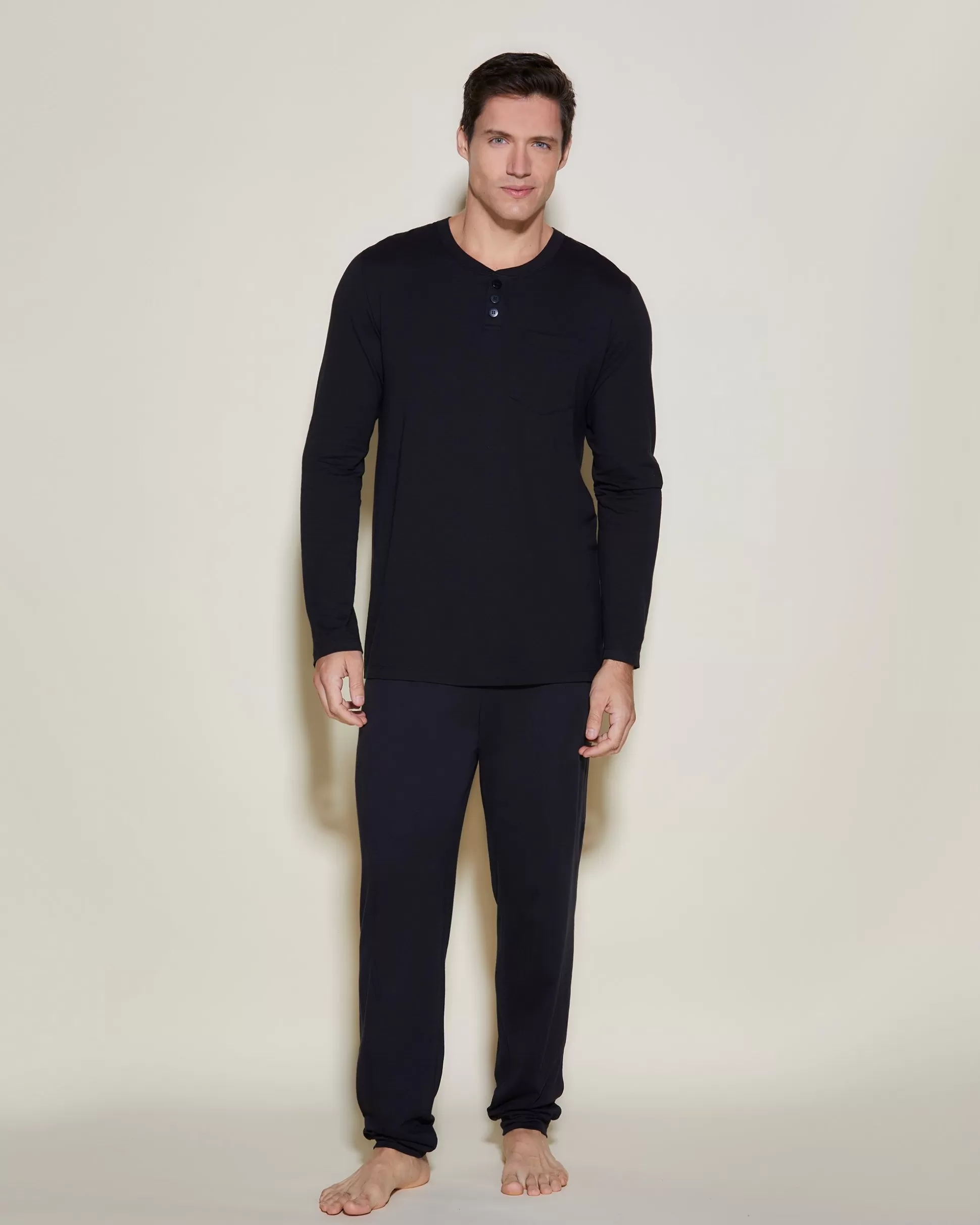 Cosabella Men'S Pj Sets | Men'S Henley & Jogger Pajama Set