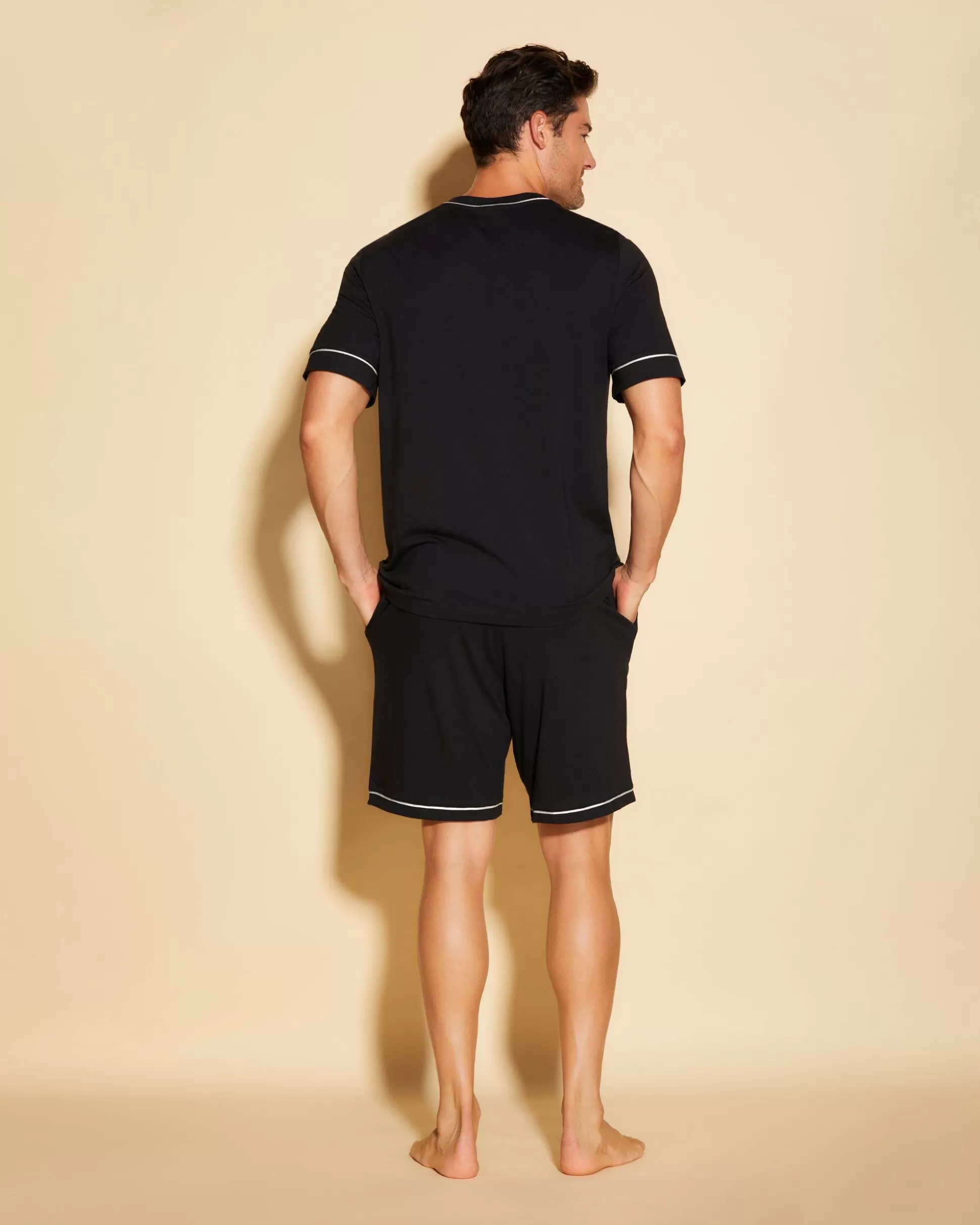 Cosabella Men'S Pj Sets | Men'S Short Sleeve Top & Shorts Pajama Set