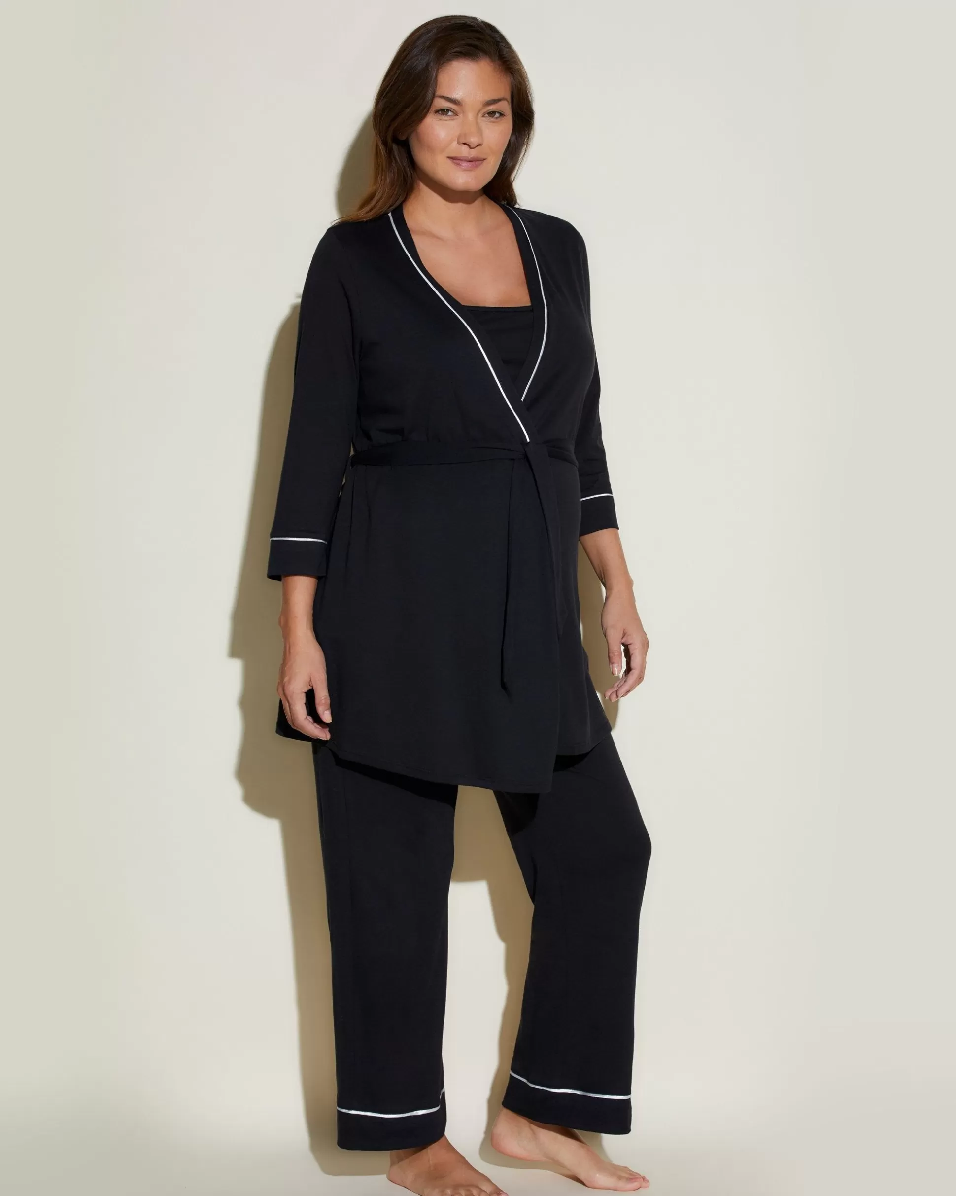 Cosabella Robes | Nursing 3 Piece Pajama Set With Robe