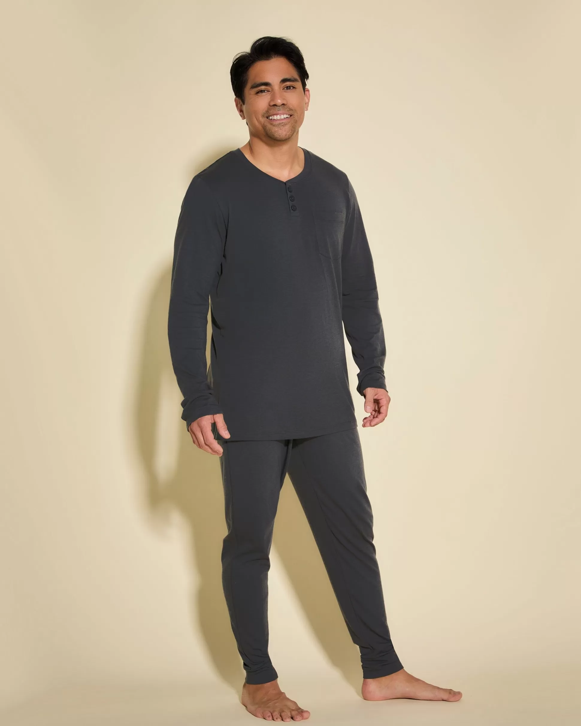 Cosabella Men'S Pj Sets | Pigiama Da Uomo Con Top Henley E Pantaloni Jogger