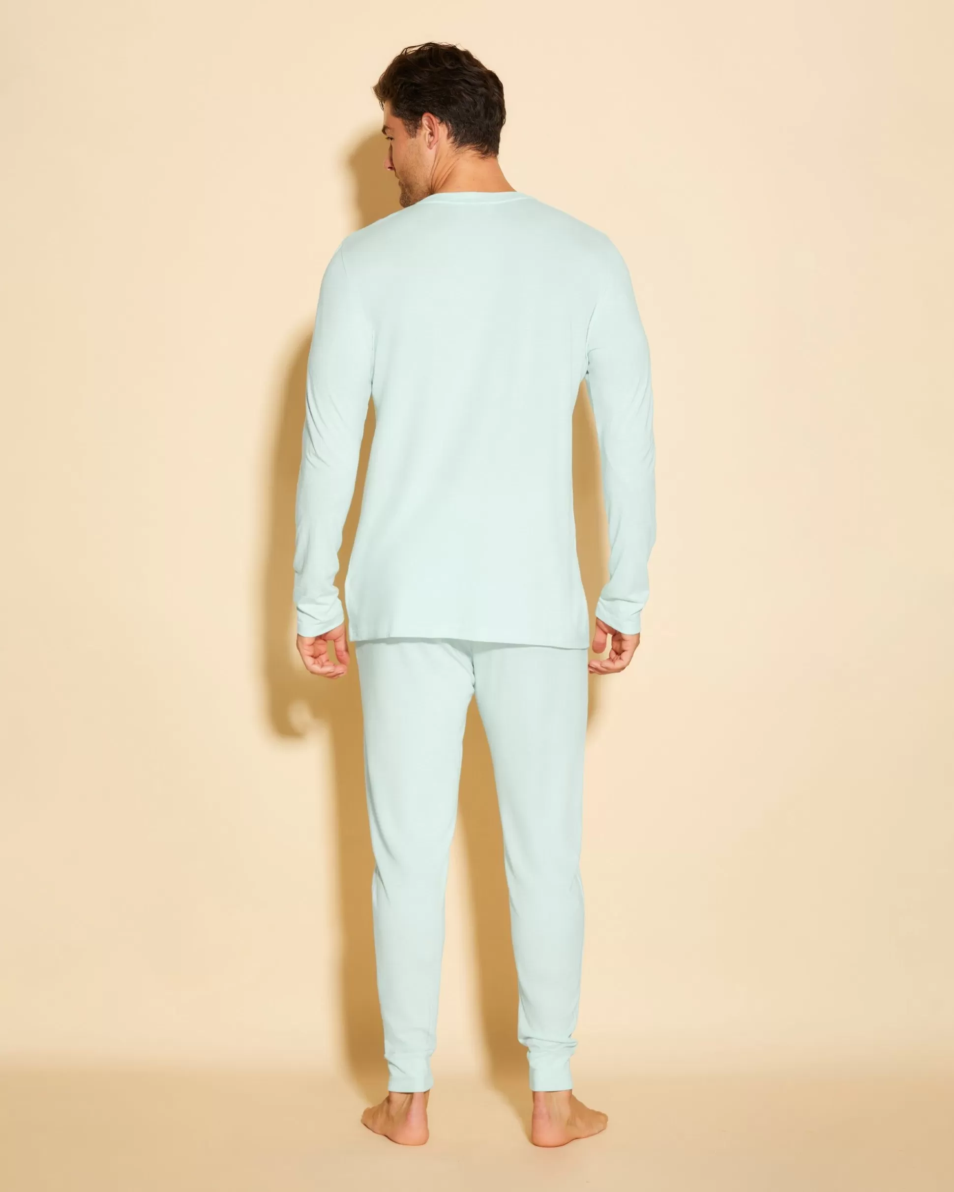 Cosabella Men'S Pj Sets | Pigiama Da Uomo Con Top Henley E Pantaloni Jogger