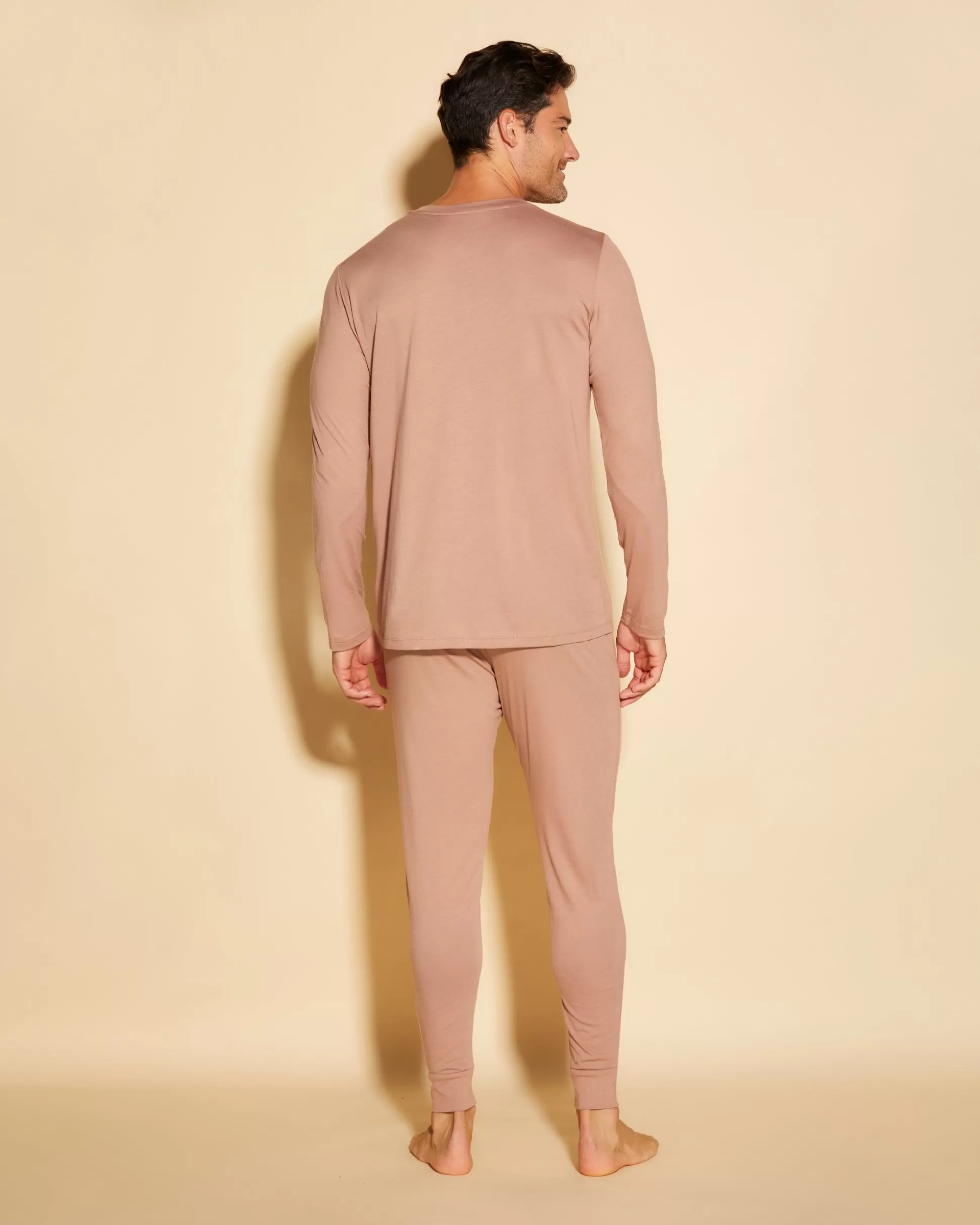 Cosabella Men'S Pj Sets | Pigiama Da Uomo Con Top Henley E Pantaloni Jogger