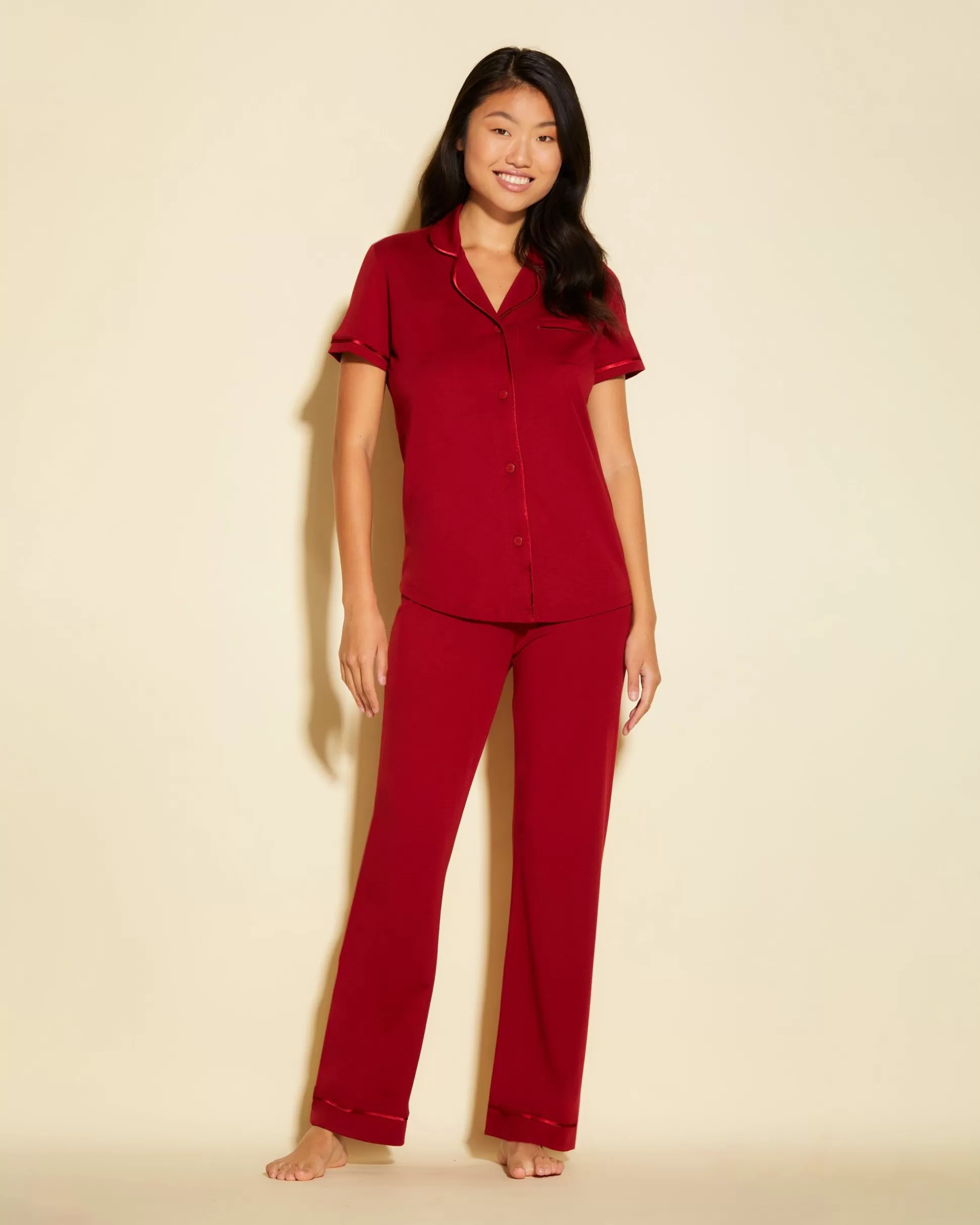 Cosabella Pj Sets | Short Sleeve Top & Pant Pajama Set