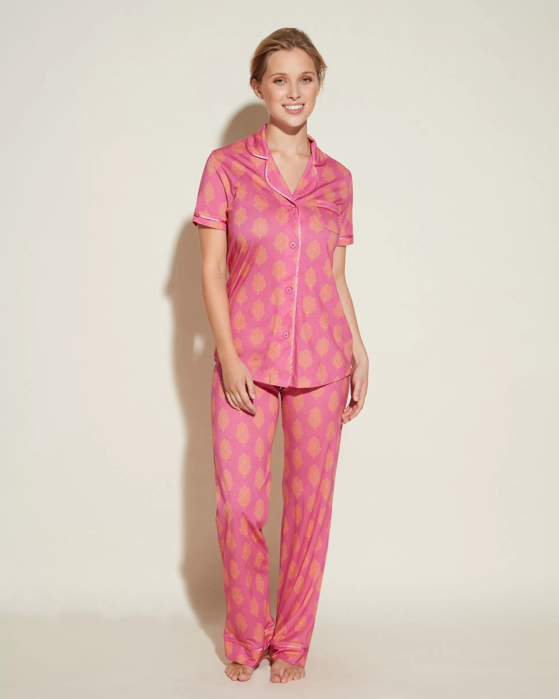 Cosabella Pj Sets | Short Sleeve Top & Pant Pajama Set