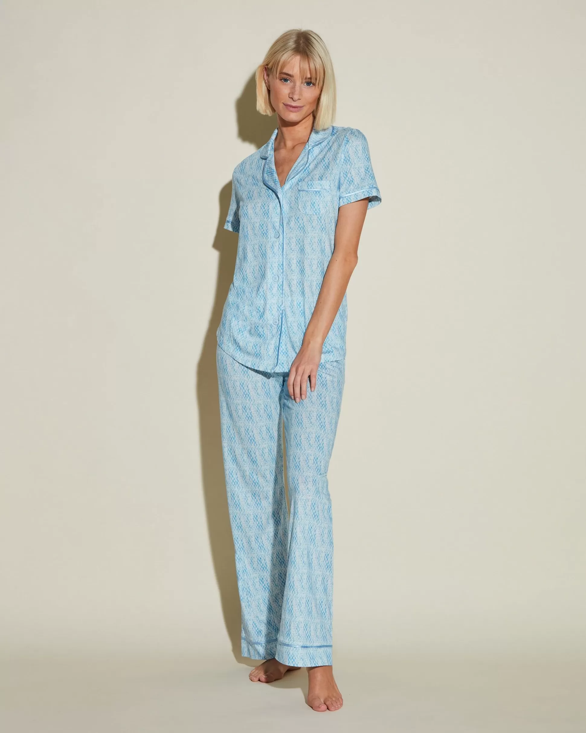 Cosabella Pj Sets | Short Sleeve Top & Pant Pajama Set