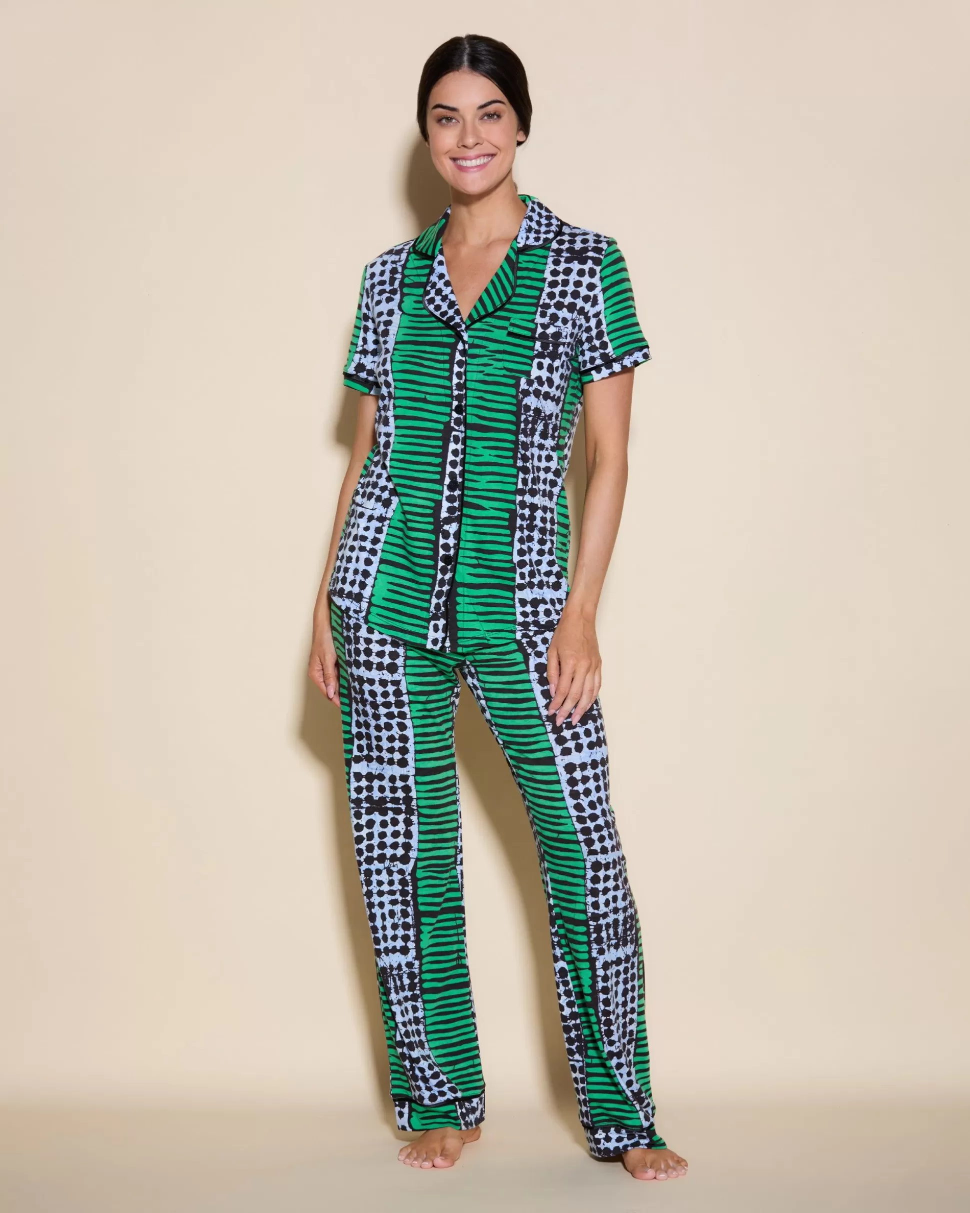 Cosabella Sleep & Loungewear | Short Sleeve Top & Pant Pajama Set