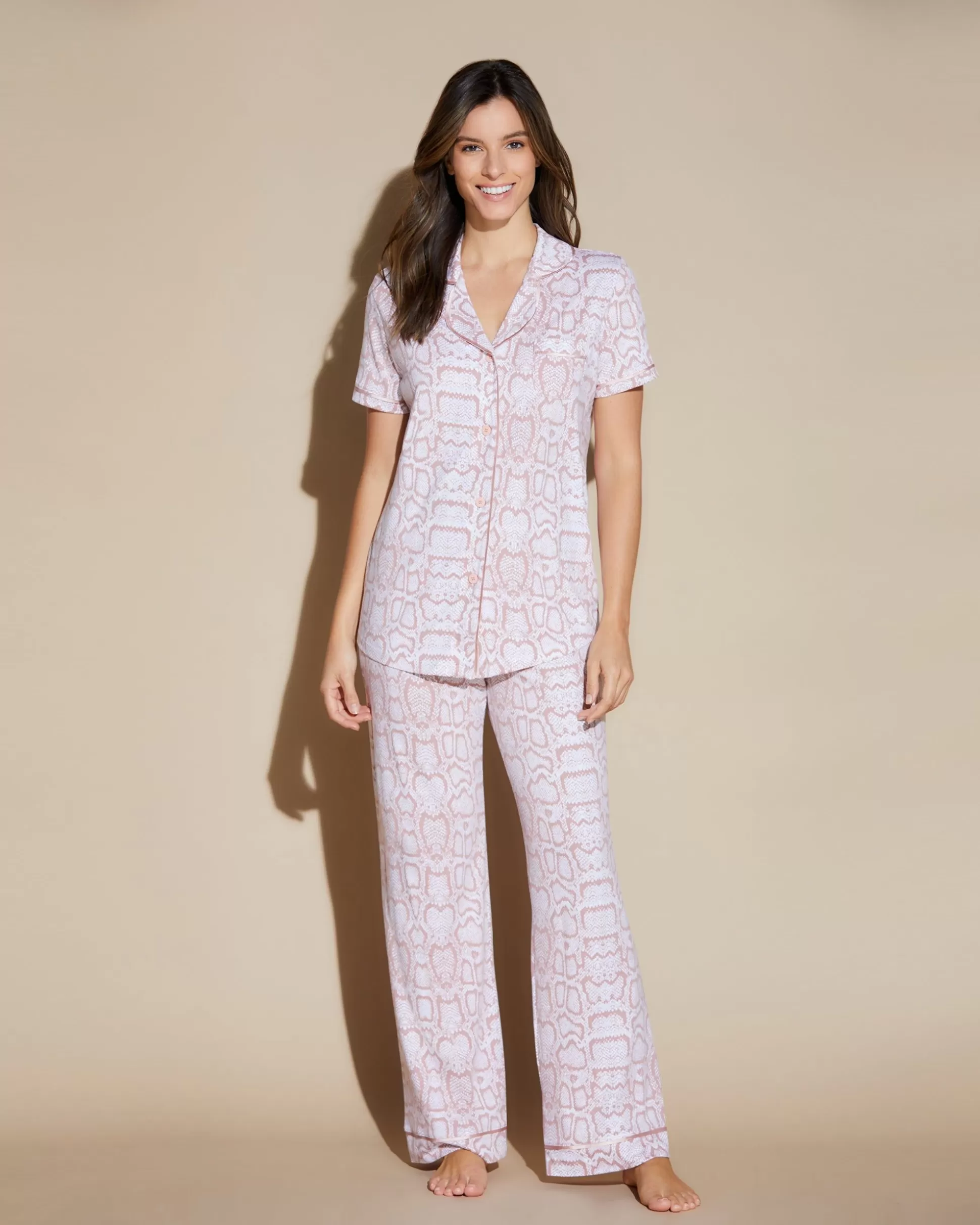 Cosabella Sleep & Loungewear | Short Sleeve Top & Pant Pajama Set